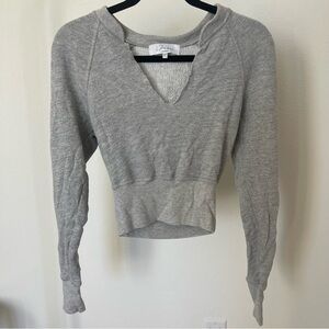 L’academie sweatshirt slightly cropped and distressed